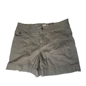 Dakota Blue Womens Olive Green Utility Shorts Size 10 Multi Stitch Waistband